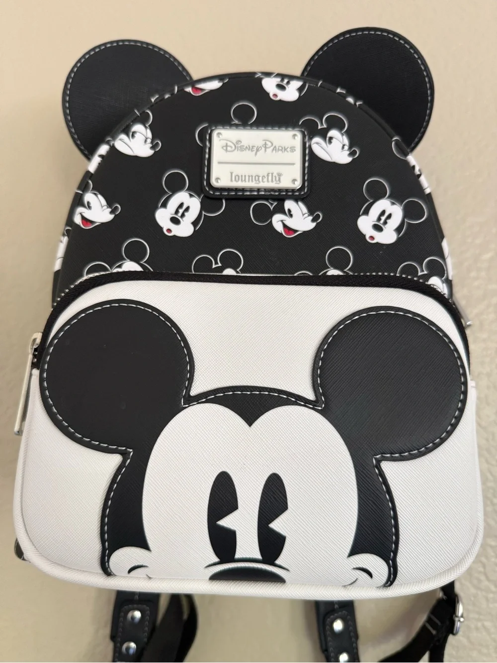 Loungefly Black & White Mickey Mouse Mini Backpack